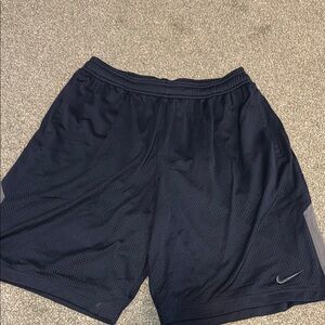 Nike Navy Blue & Gray Athletic Shorts Lightweight Breathable